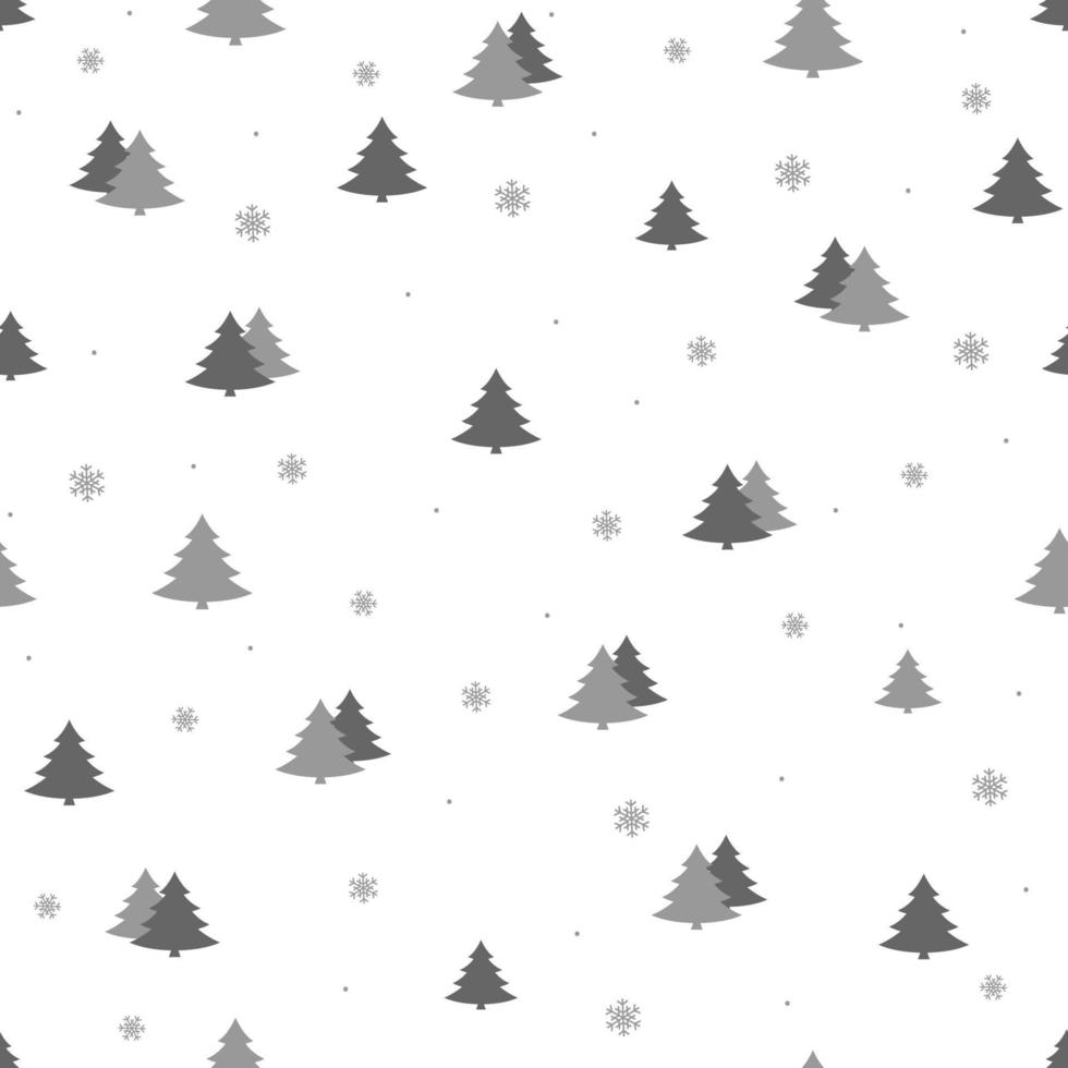 Beautiful Christmas print with Christmas trees. vector