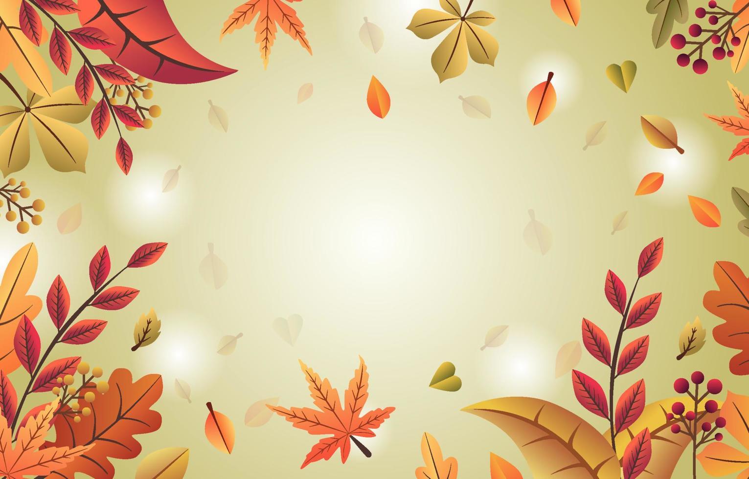 Fallen Leaves Background vector