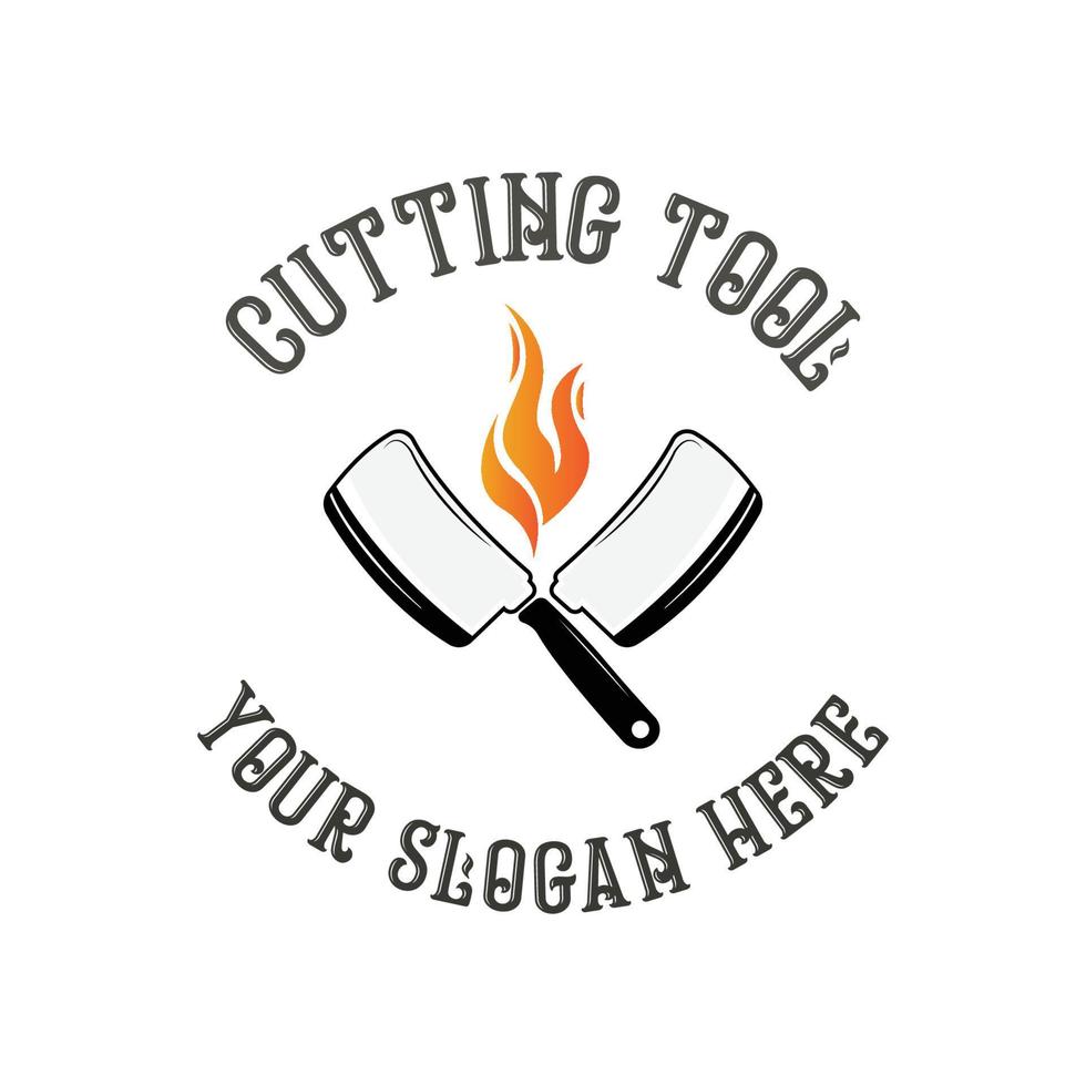 cookware kitchen knife logo symbol vector