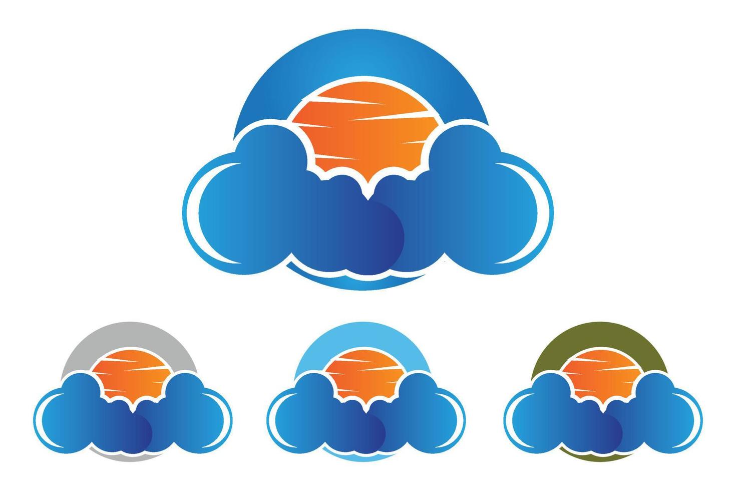 Cloud template vector