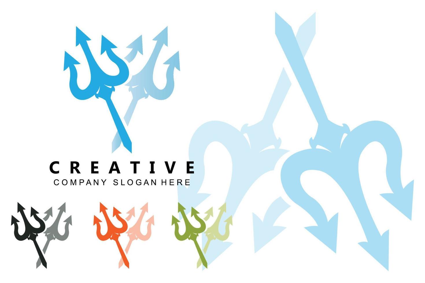 Trident Logo Template vector icon