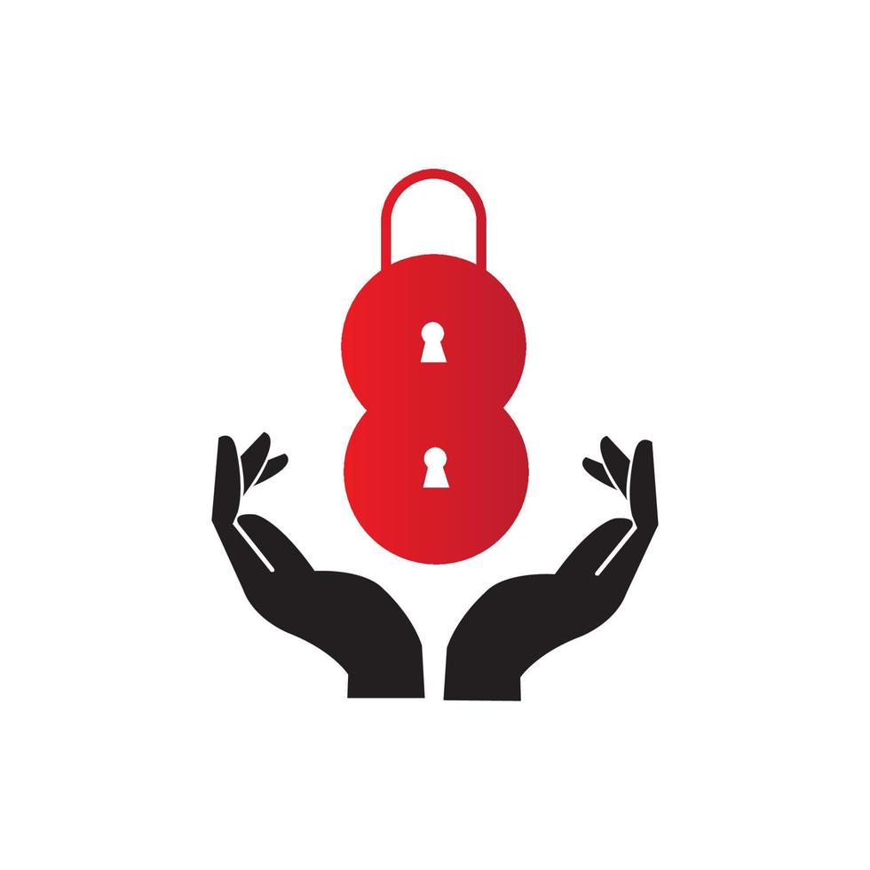 home and site security padlock logo vector symbol