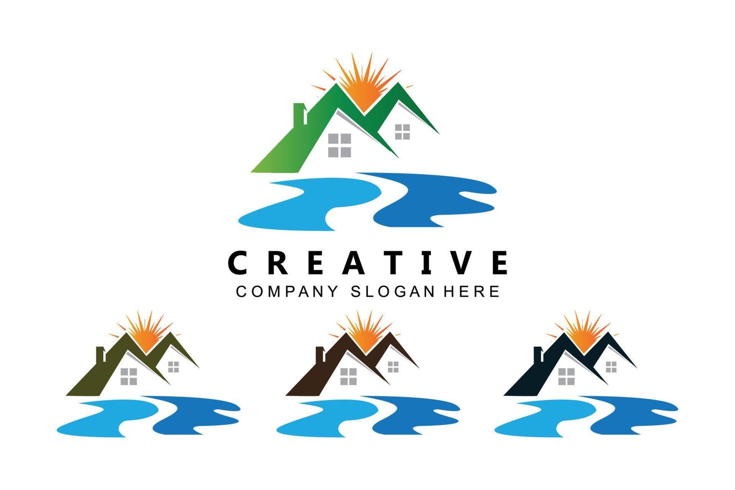 City Skyline,Skyscraper for Urban Real Estate Building Logo Design Vector