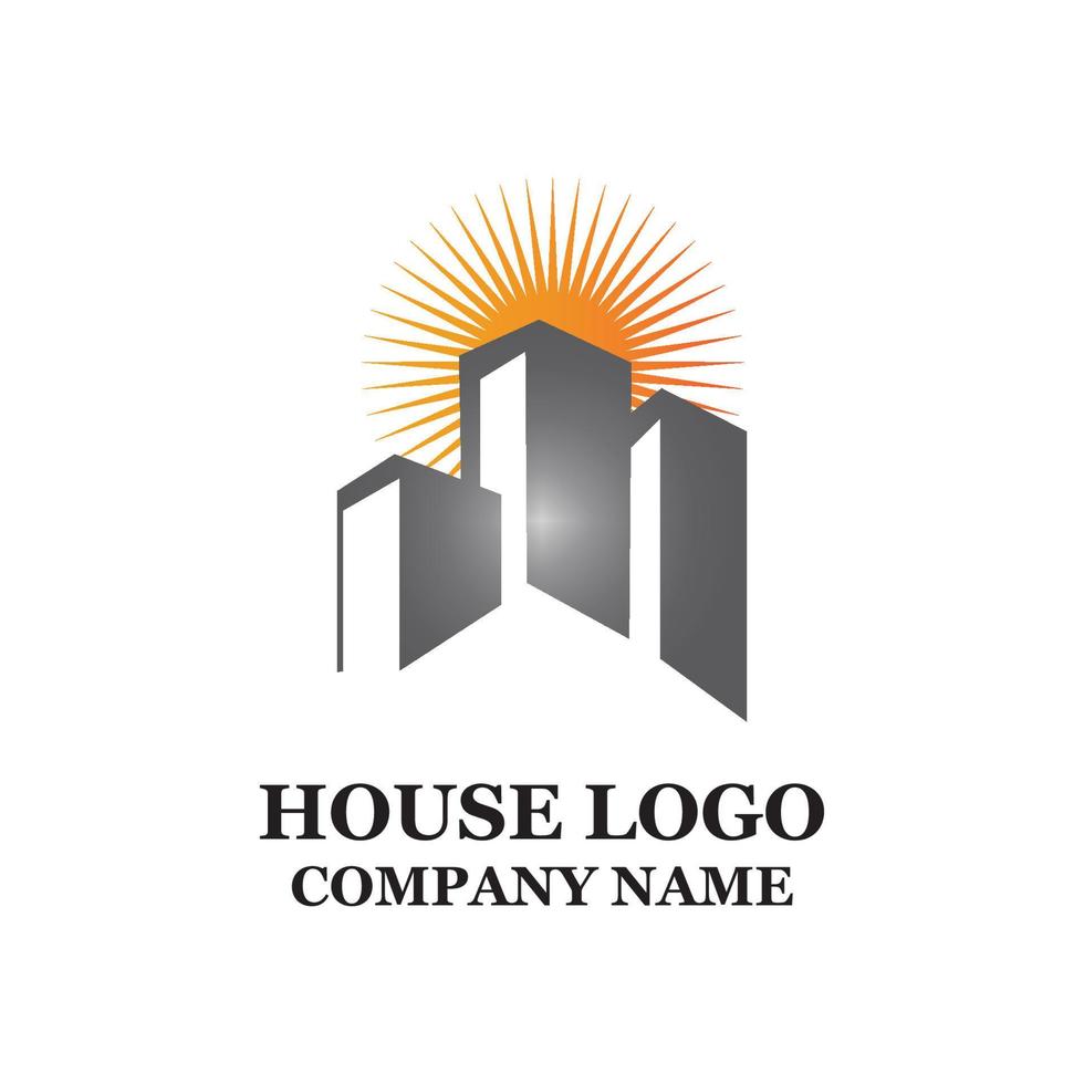 Simple urban home icon vector logo