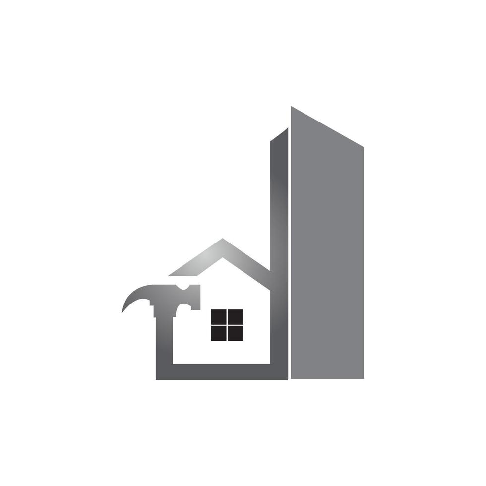 Simple urban home icon vector logo