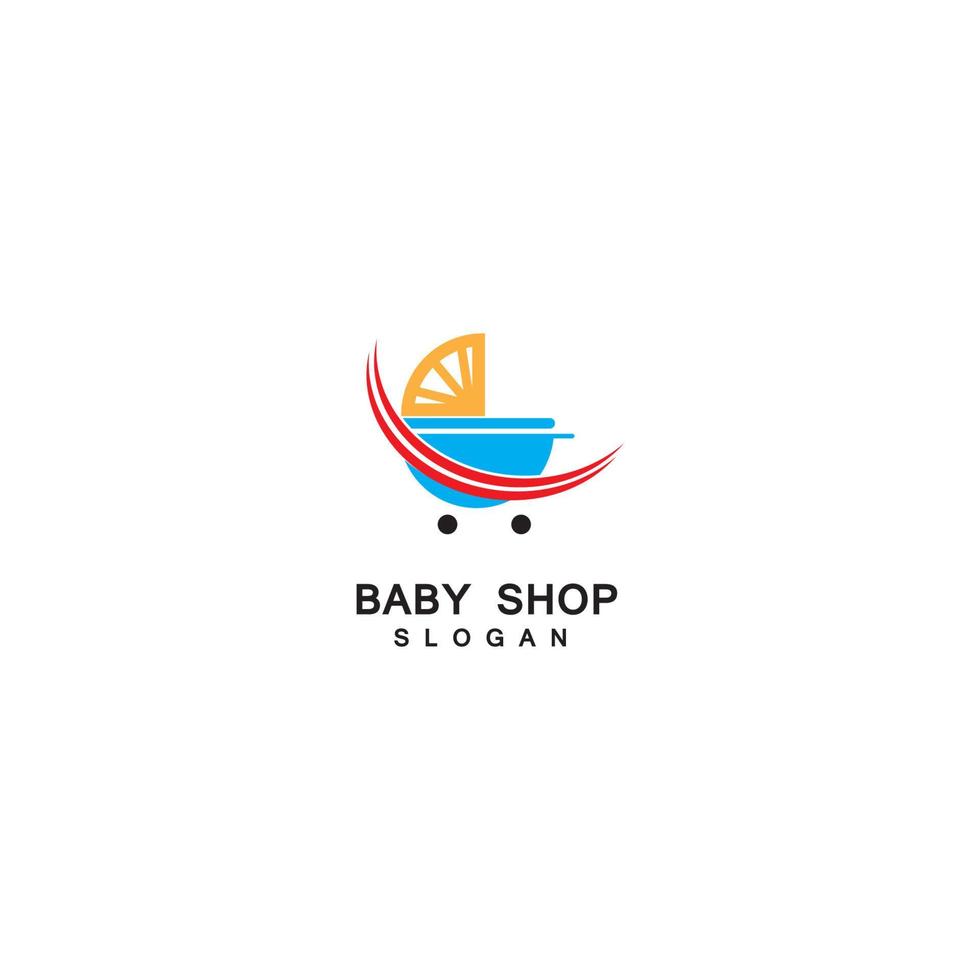 logotipo de vector de tienda de suministros para bebés simple