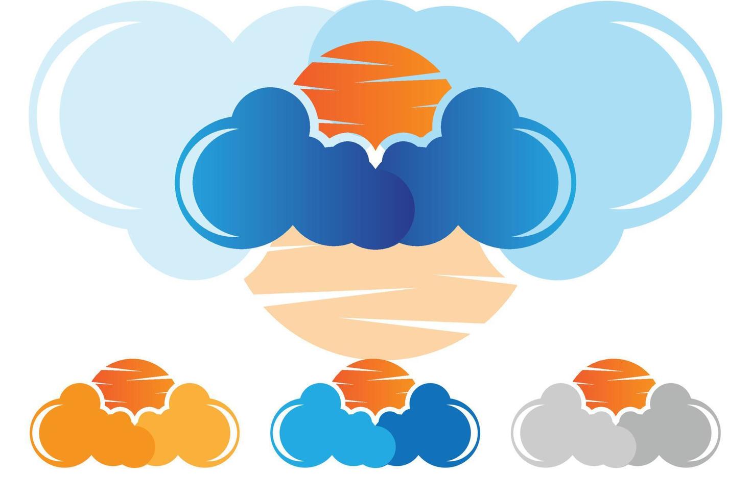 vector de plantilla de nube