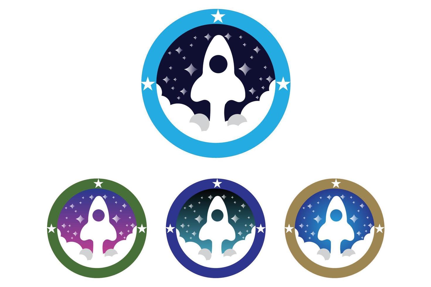 vector icon plane logo, space rocket, premium design