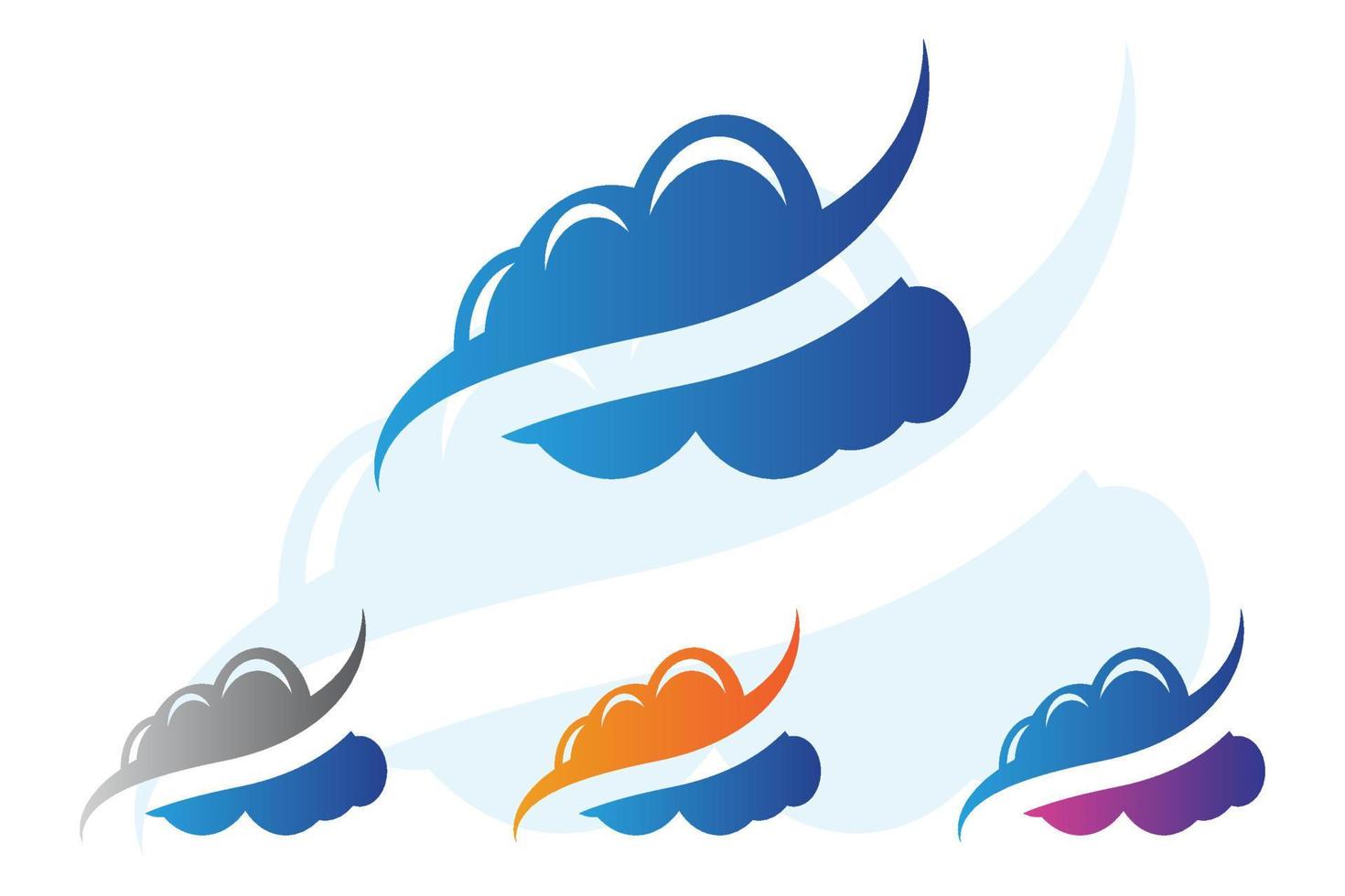 Cloud template vector