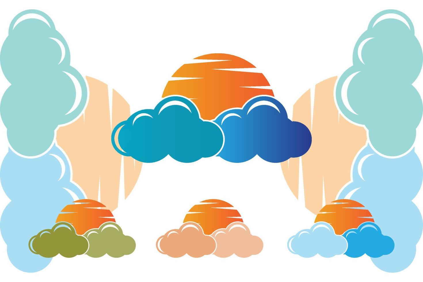 Cloud template vector