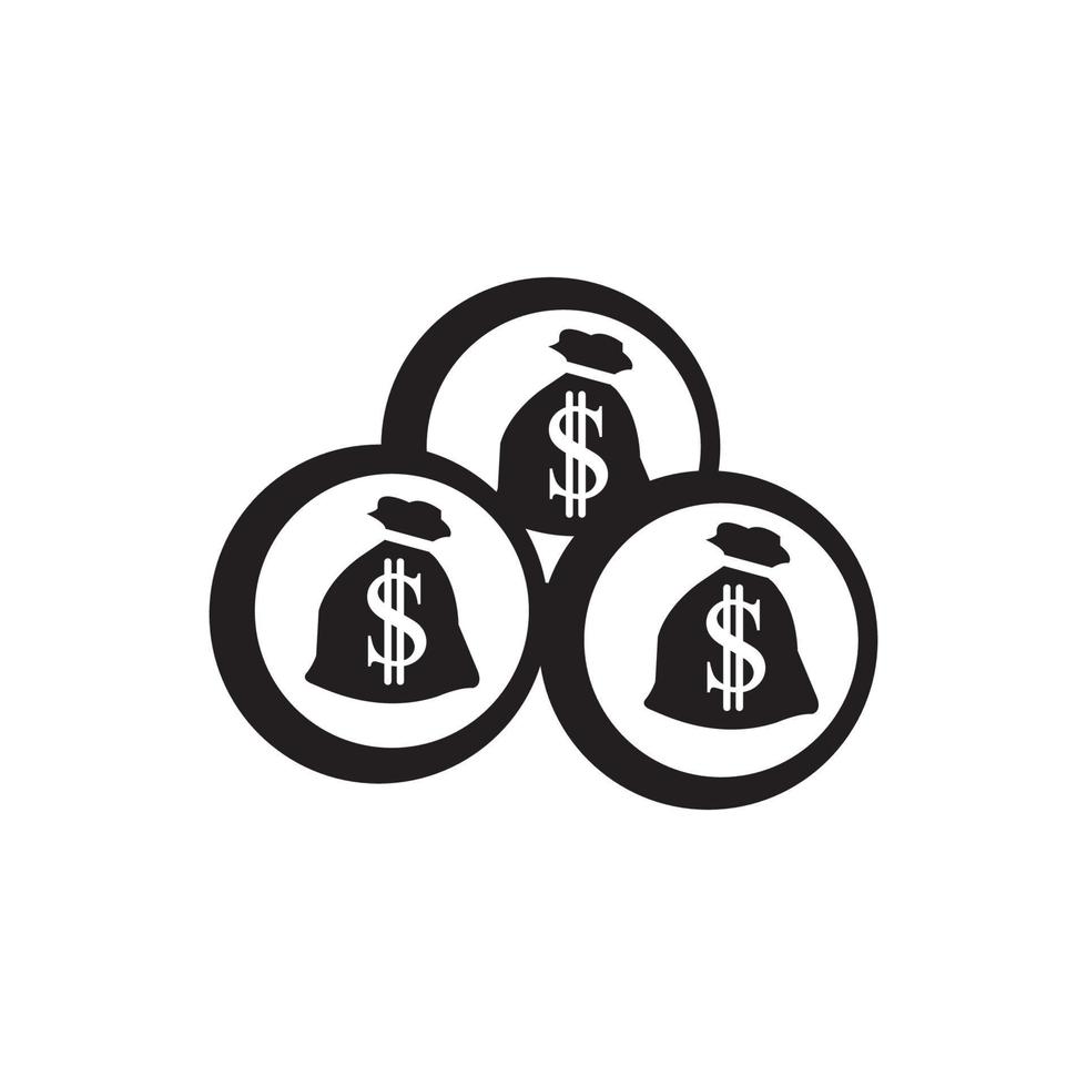 Money Bag icon Template vector