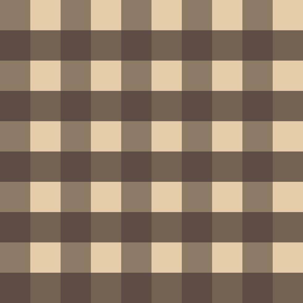 Delicate checkered pattern.Warm, soft tones of chocolate and cream vector