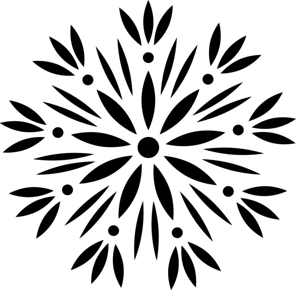 one stylized blooming flower on a short stalk without leaves in black lines on a white background vector