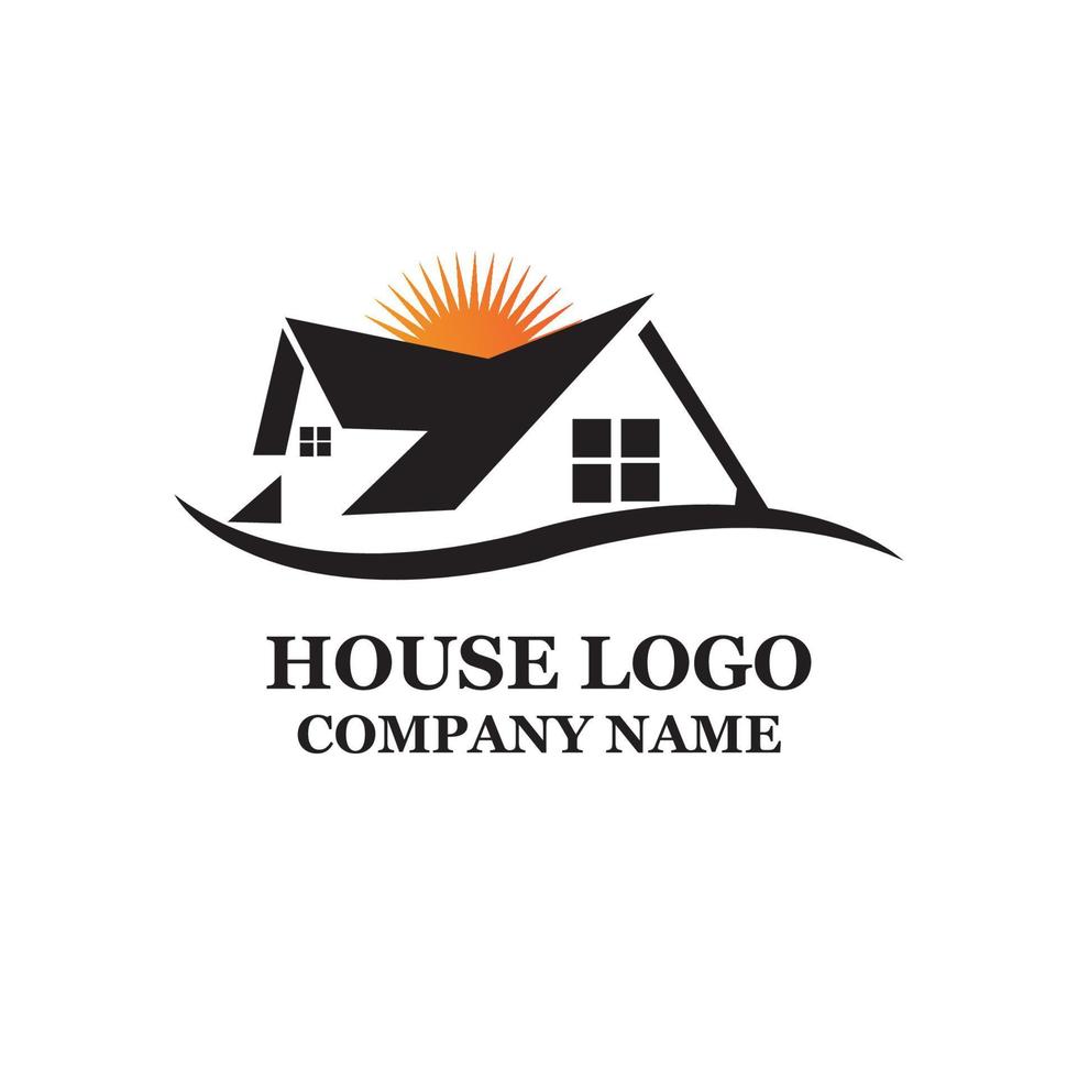 Simple urban home icon vector logo