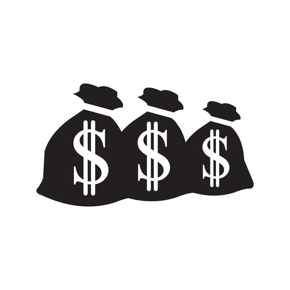 Money Bag icon Template vector