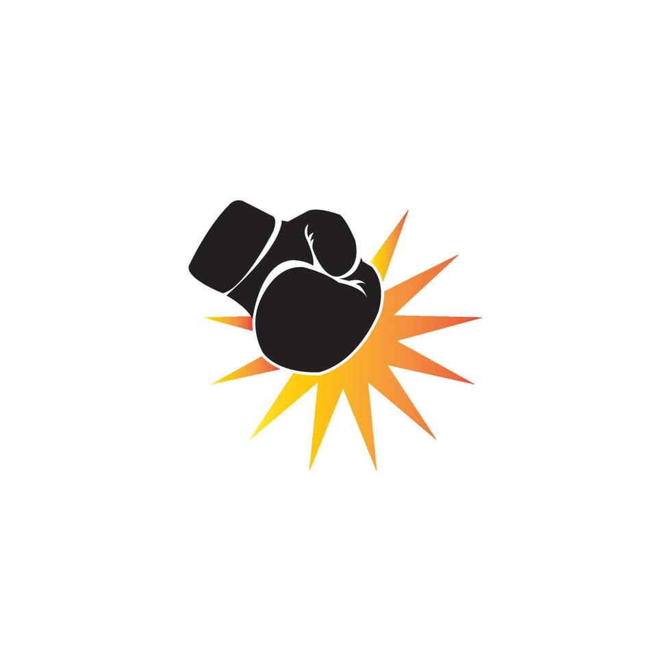 logotipo de vector de icono de guantes de boxeo simple