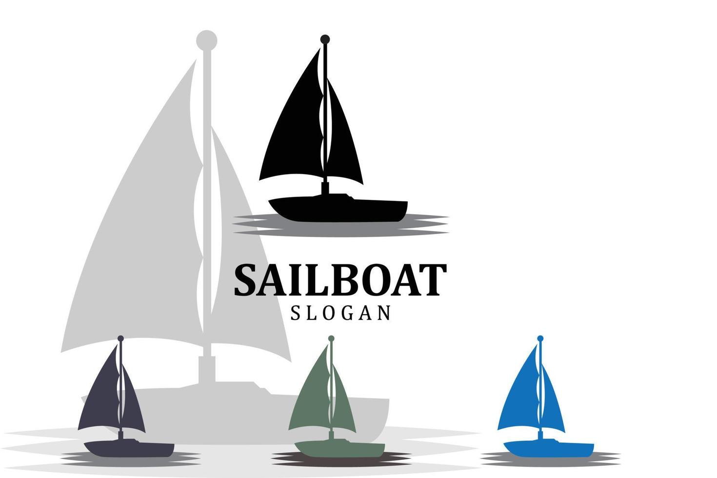 Asian Traditional Sailboat symbol design logo vector