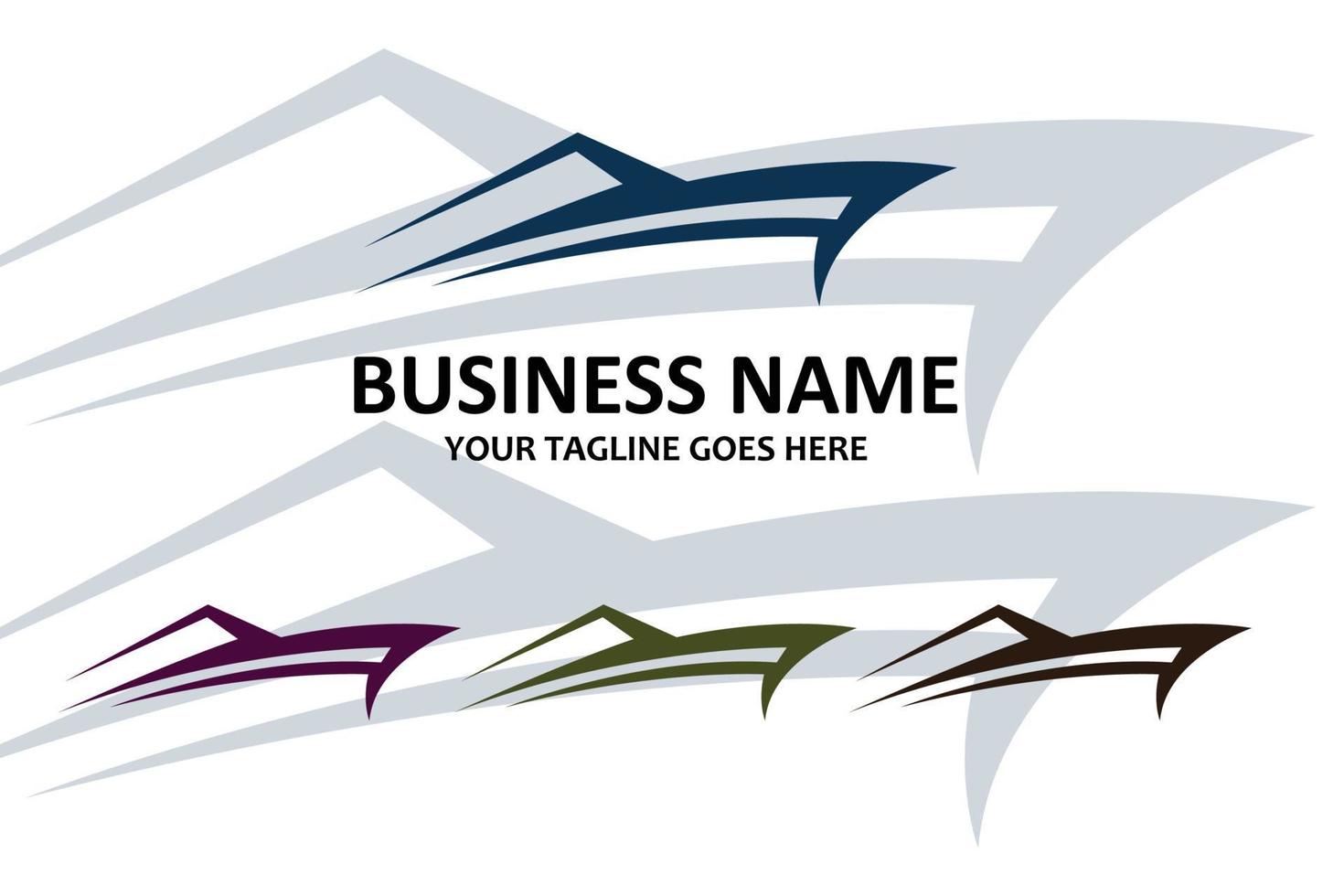 vector logo speed boat symbol