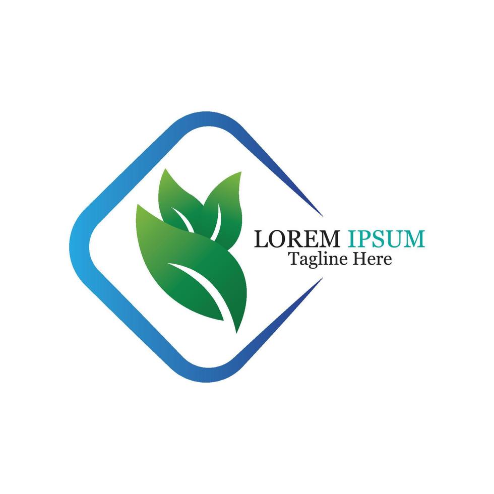 premium quality green leaf plant logo vector symbol