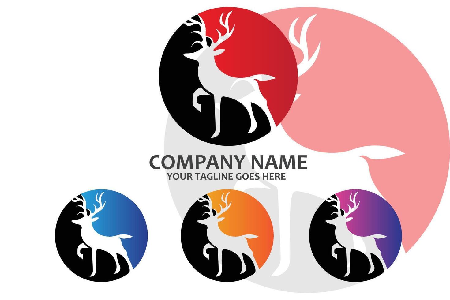 mamífero animal ciervo logo vector icono, viviendo en el bosque, ilustración de diseño