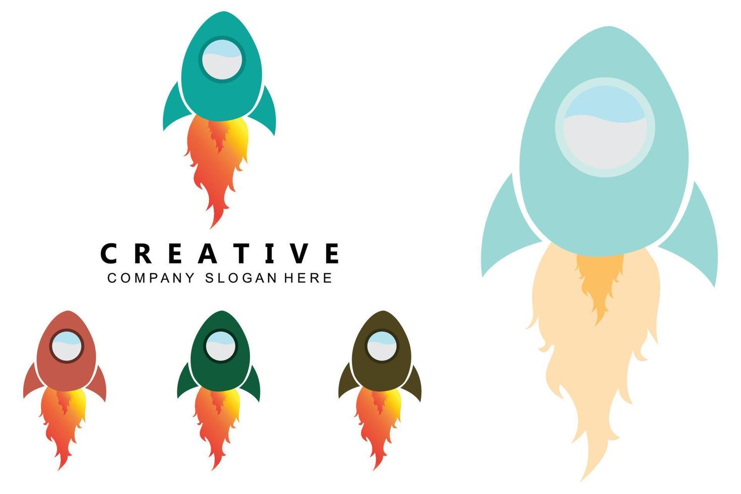 vector icon plane logo, space rocket, premium design