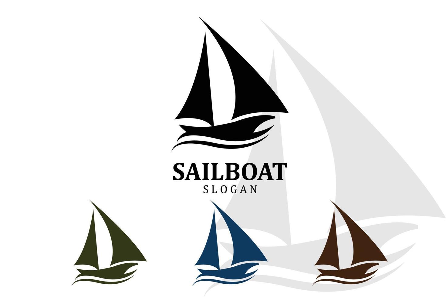 Asian Traditional Sailboat symbol design logo vector