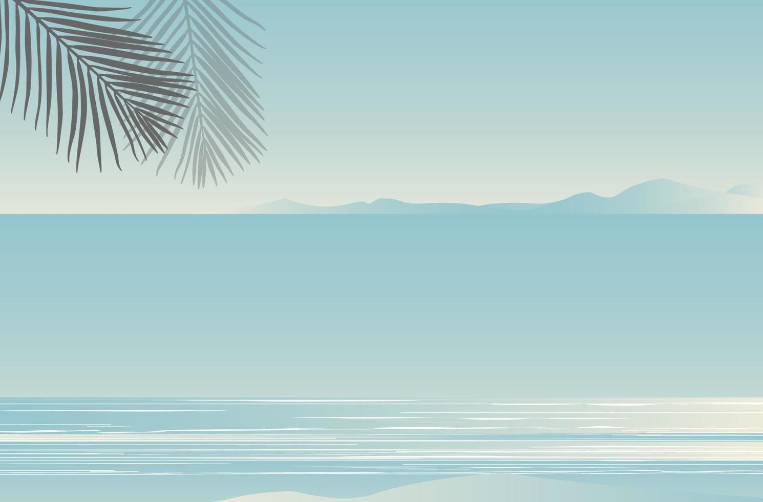 Beautiful beach sea view vector