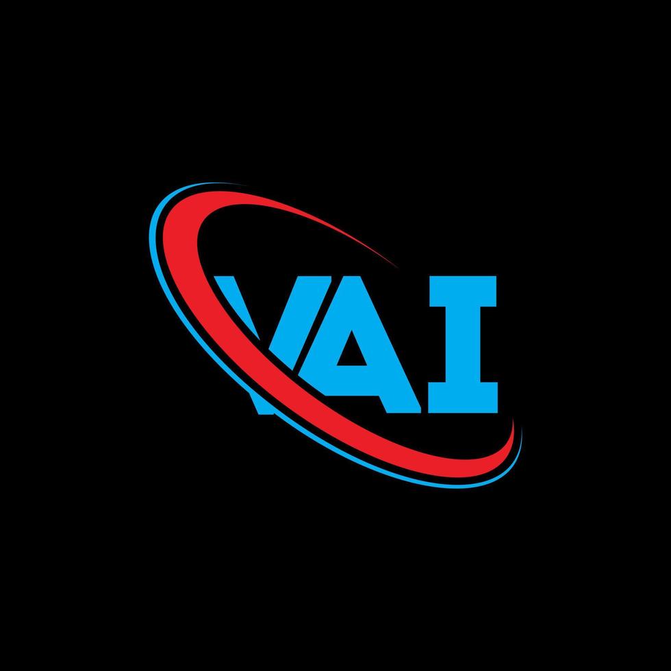 VAI logo. VAI letter. VAI letter logo design. Initials VAI logo linked with circle and uppercase monogram logo. VAI typography for technology, business and real estate brand. vector