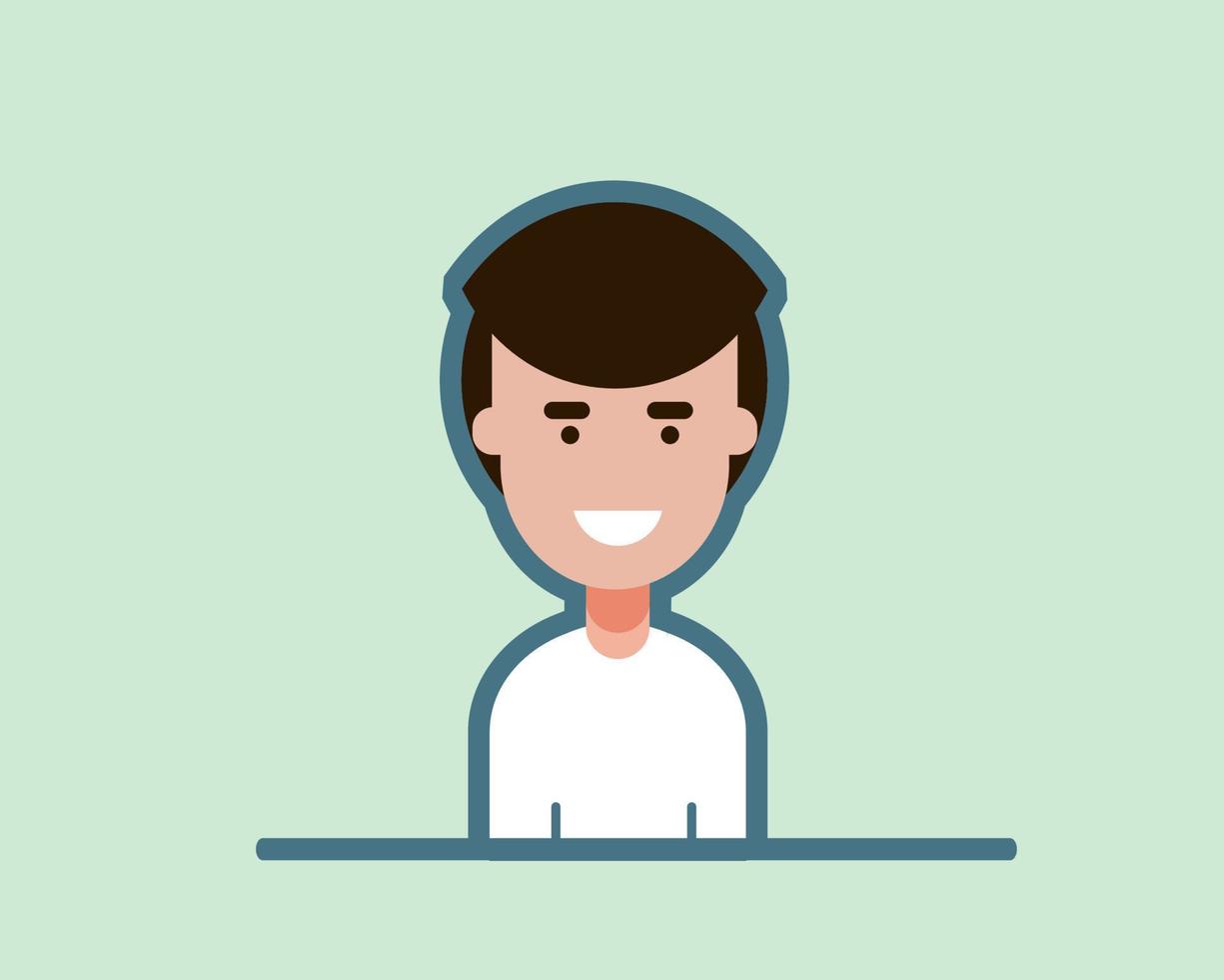 A happy man. Cartoon vector style for your design.