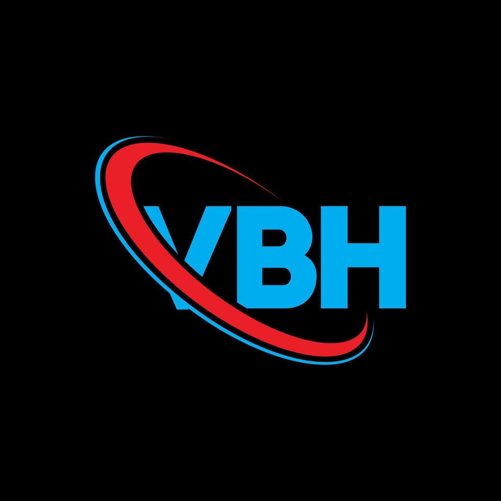 logotipo de vbh. letra vbh. diseño del logotipo de la letra vbh. logotipo de iniciales vbh vinculado con círculo y logotipo de monograma en mayúsculas. tipografía vbh para tecnología, negocios y marca inmobiliaria. vector