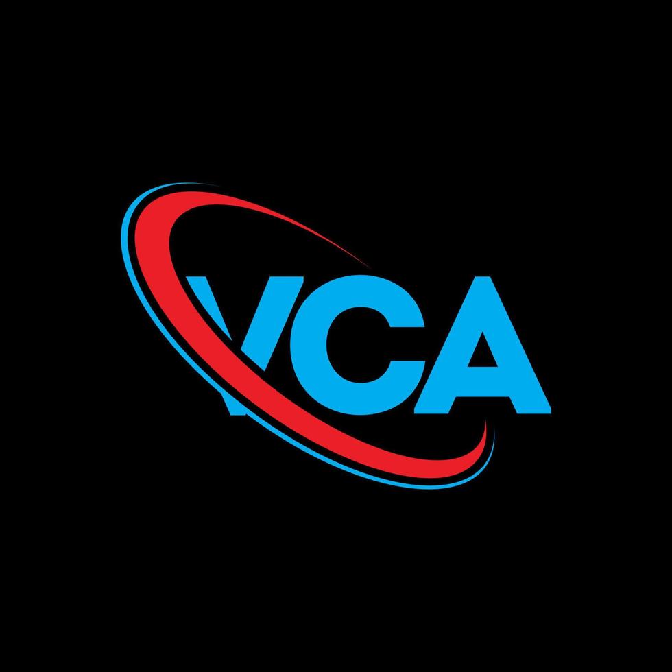 logotipo vca. letra vca. diseño del logotipo de la letra vca. Logotipo de iniciales vca vinculado con círculo y logotipo de monograma en mayúsculas. tipografía vca para tecnología, negocios y marca inmobiliaria. vector