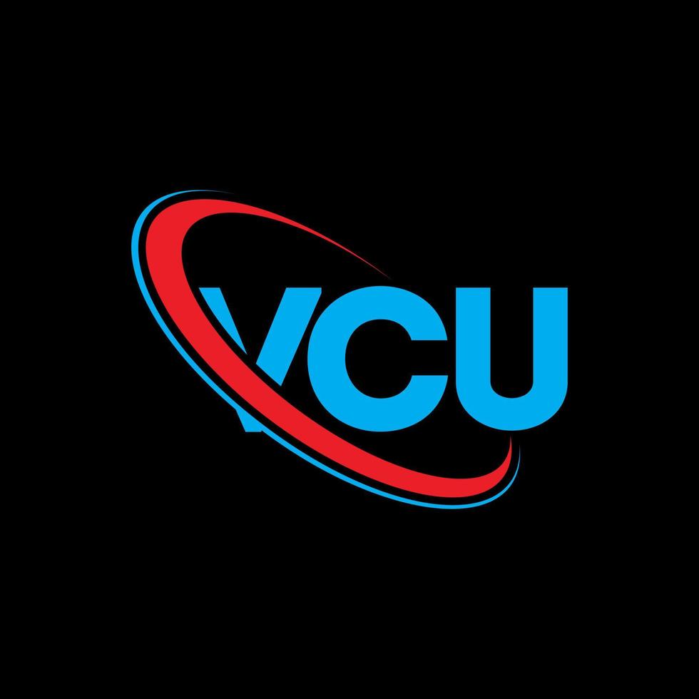 VCU logo. VCU letter. VCU letter logo design. Initials VCU logo linked with circle and uppercase monogram logo. VCU typography for technology, business and real estate brand. vector