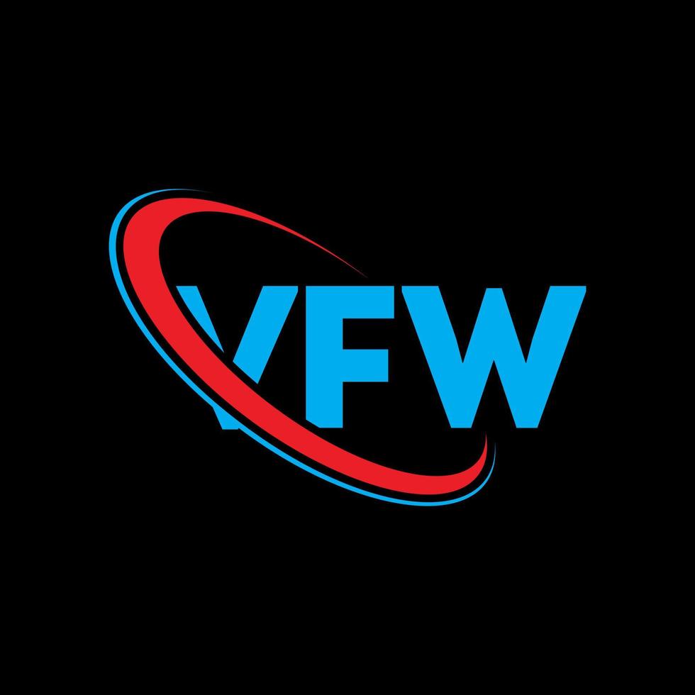 logotipo vfw. letra vw. diseño del logotipo de la letra vfw. logotipo de iniciales vfw vinculado con círculo y logotipo de monograma en mayúsculas. tipografía vfw para tecnología, negocios y marca inmobiliaria. vector