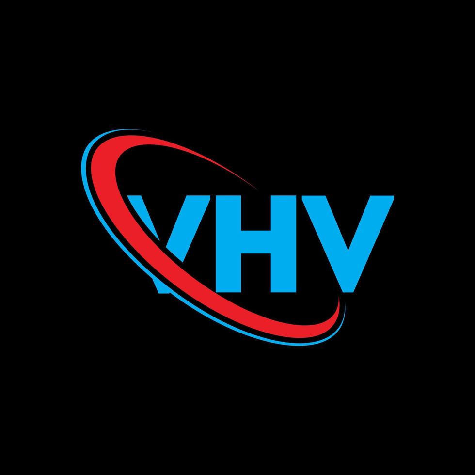 logotipo vhv. letra vhv. diseño del logotipo de la letra vhv. logotipo de iniciales vhv vinculado con círculo y logotipo de monograma en mayúsculas. tipografía vhv para tecnología, negocios y marca inmobiliaria. vector