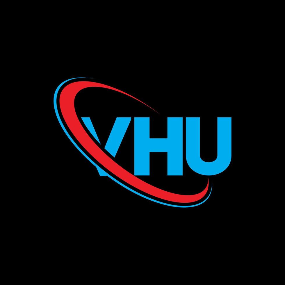 VHU logo. VHU letter. VHU letter logo design. Initials VHU logo linked with circle and uppercase monogram logo. VHU typography for technology, business and real estate brand. vector