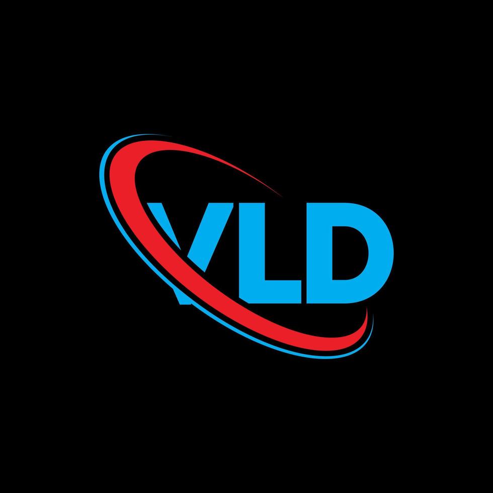 logotipo vld. letra vld. diseño de logotipo de letra vld. logotipo de iniciales vld vinculado con círculo y logotipo de monograma en mayúsculas. tipografía vld para tecnología, negocios y marca inmobiliaria. vector