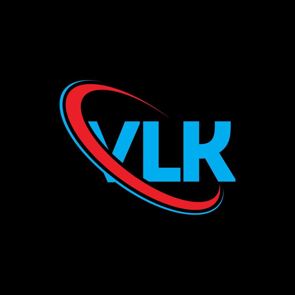 VLK logo. VLK letter. VLK letter logo design. Initials VLK logo linked with circle and uppercase monogram logo. VLK typography for technology, business and real estate brand. vector