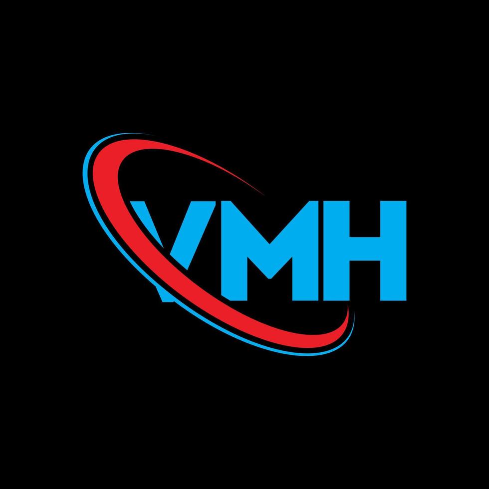 VMH logo. VMH letter. VMH letter logo design. Initials VMH logo linked with circle and uppercase monogram logo. VMH typography for technology, business and real estate brand. vector