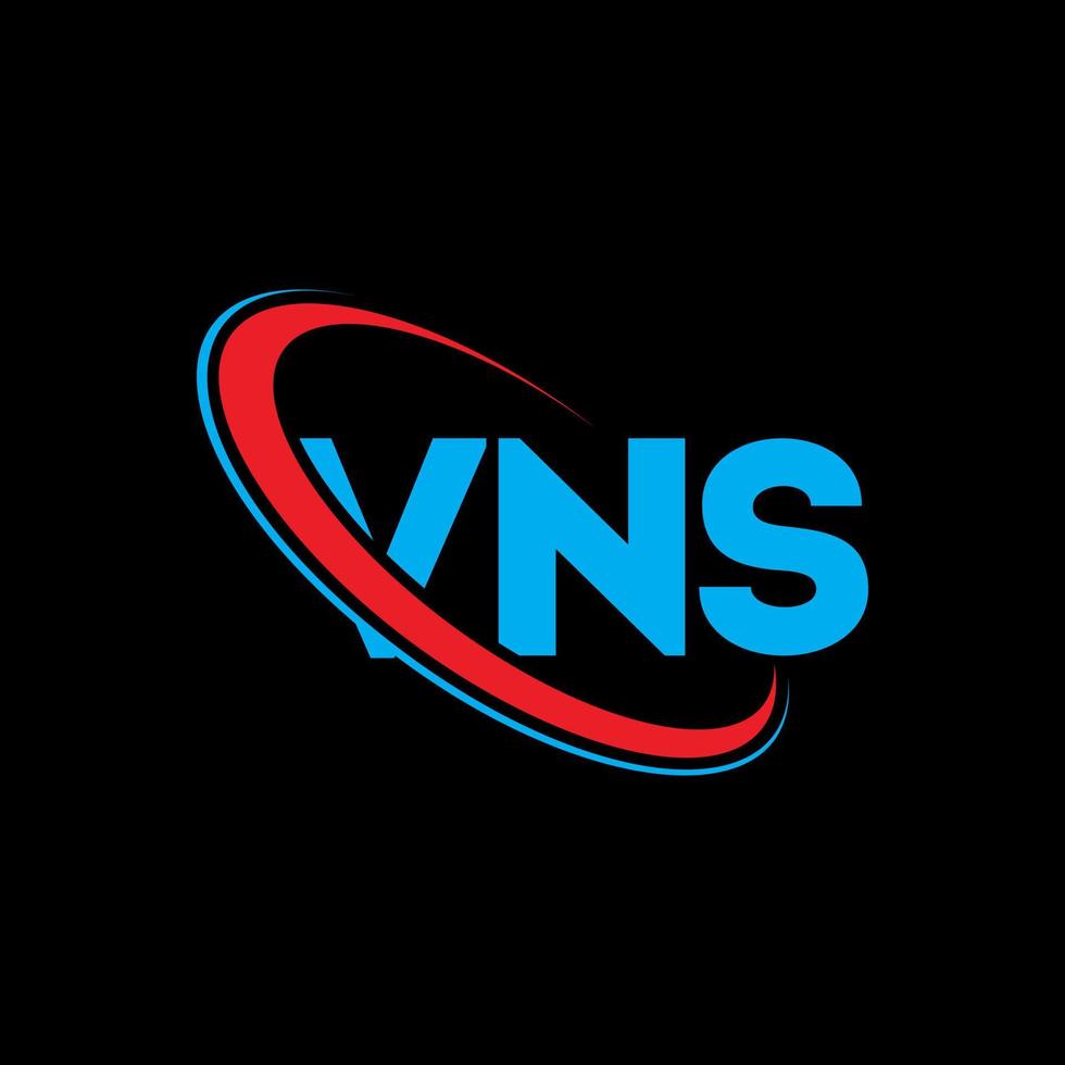 logotipo de vns. carta vns. diseño del logotipo de la letra vns. logotipo de vns iniciales vinculado con círculo y logotipo de monograma en mayúsculas. tipografía vns para tecnología, negocios y marca inmobiliaria. vector