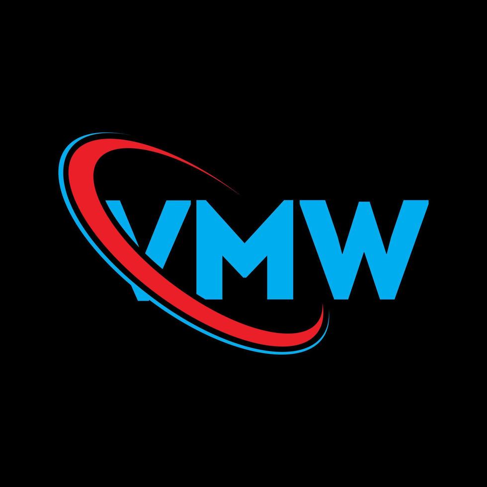 logotipo de vmw. letra vmw. diseño del logotipo de la letra vmw. Logotipo de iniciales vmw vinculado con círculo y logotipo de monograma en mayúsculas. tipografía vmw para tecnología, negocios y marca inmobiliaria. vector