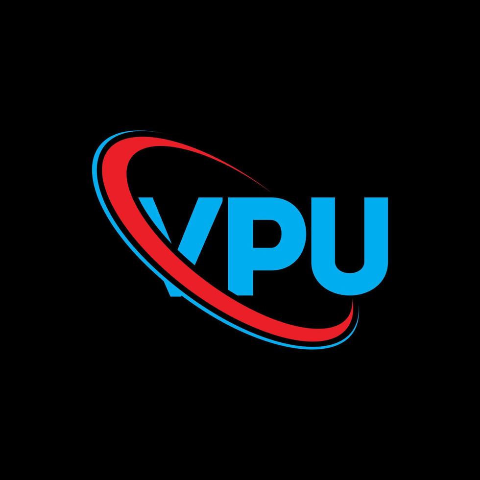 VPU logo. VPU letter. VPU letter logo design. Initials VPU logo linked with circle and uppercase monogram logo. VPU typography for technology, business and real estate brand. vector