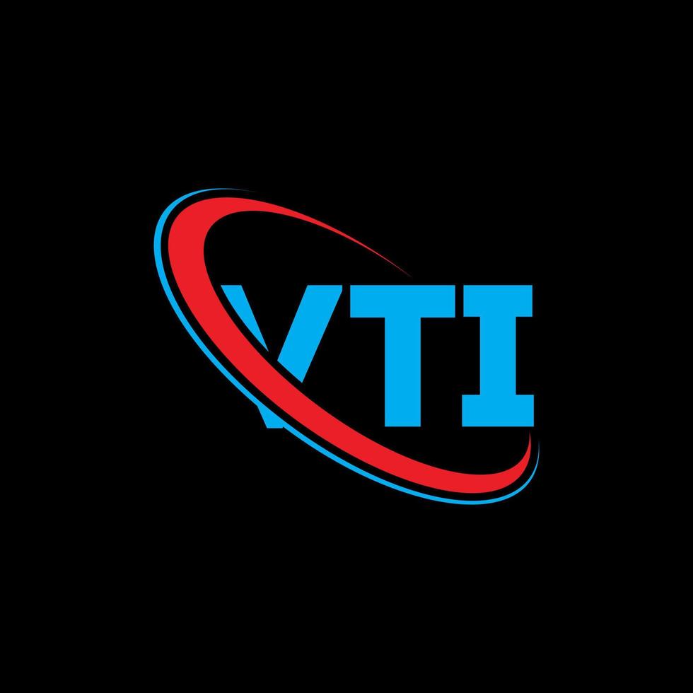 VTI logo. VTI letter. VTI letter logo design. Initials VTI logo linked with circle and uppercase monogram logo. VTI typography for technology, business and real estate brand. vector
