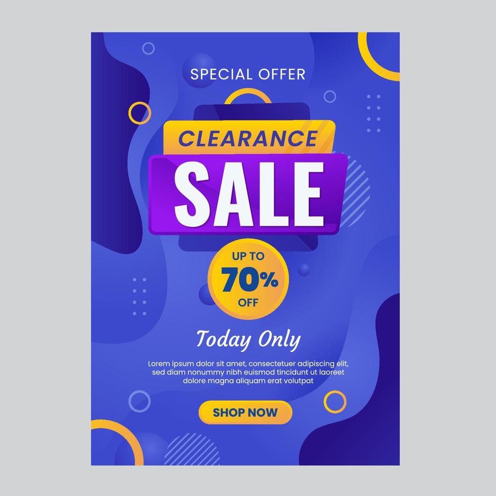 Clearance Sale Poster vector