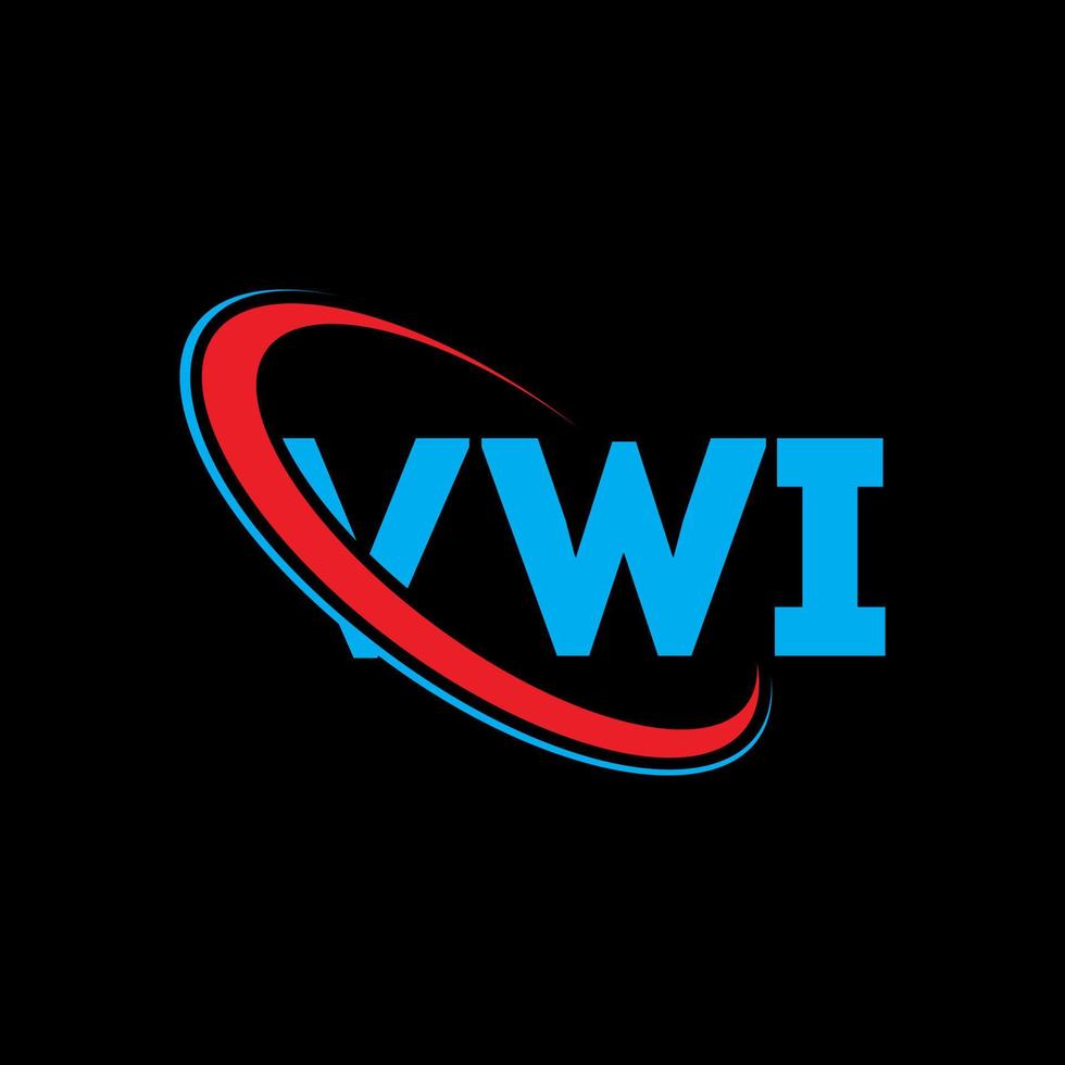 logotipo vwi. carta vwi. diseño del logotipo de la letra vwi. Logotipo de iniciales vwi vinculado con círculo y logotipo de monograma en mayúsculas. tipografía vwi para tecnología, negocios y marca inmobiliaria. vector