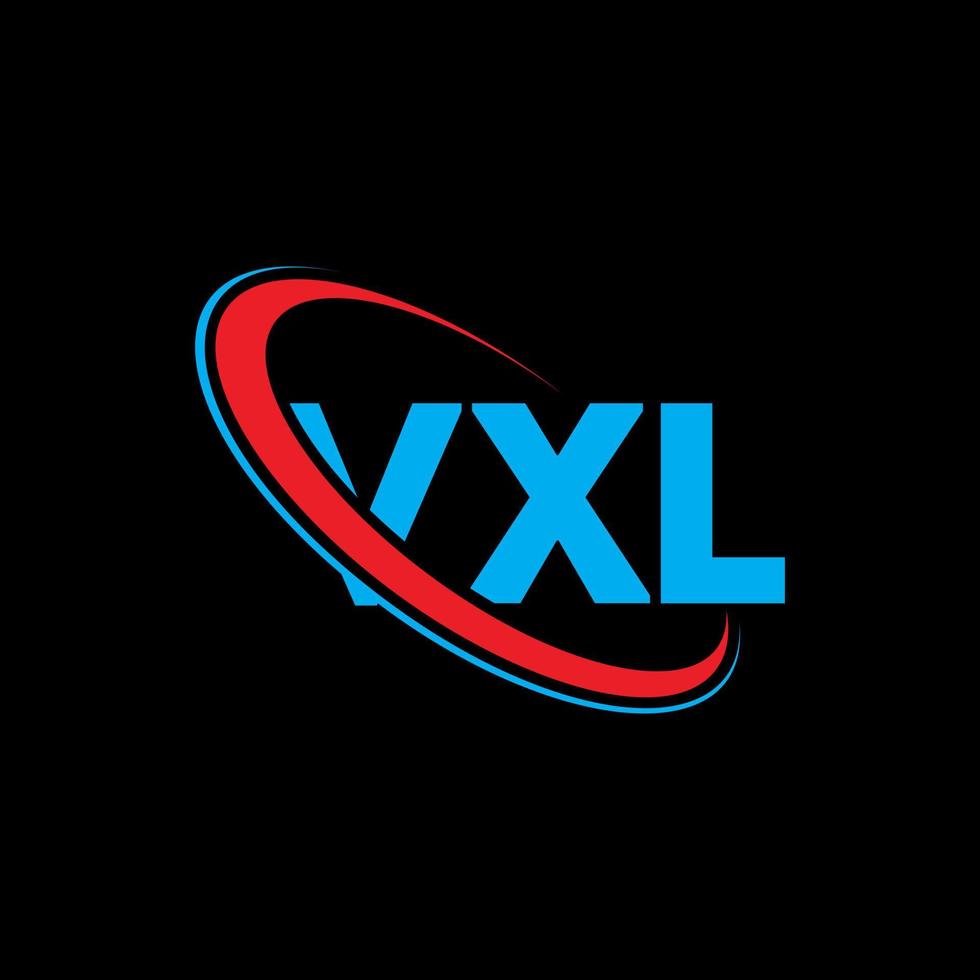 logotipo vxl. letra vxl. diseño del logotipo de la letra vxl. logotipo de iniciales vxl vinculado con círculo y logotipo de monograma en mayúsculas. tipografía vxl para tecnología, negocios y marca inmobiliaria. vector