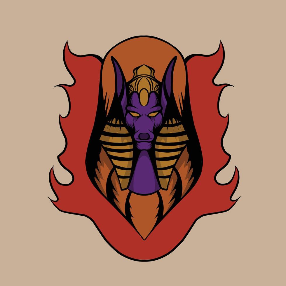 anubis vector illustration created for the needs of making stickers, branding, advertising and others