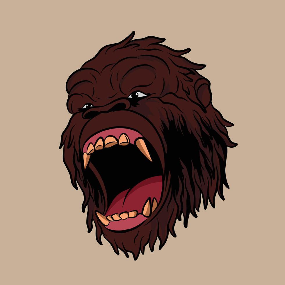 gorilla vector illustration created for the needs of making stickers, branding, advertising and others