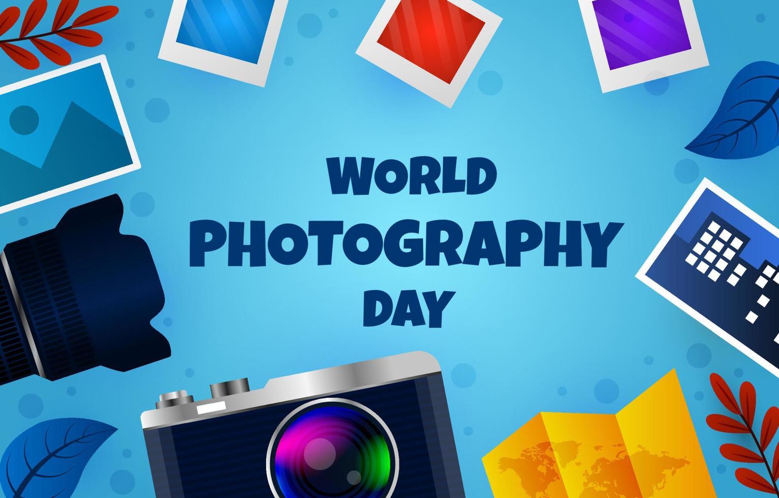 World Photography Day Background vector