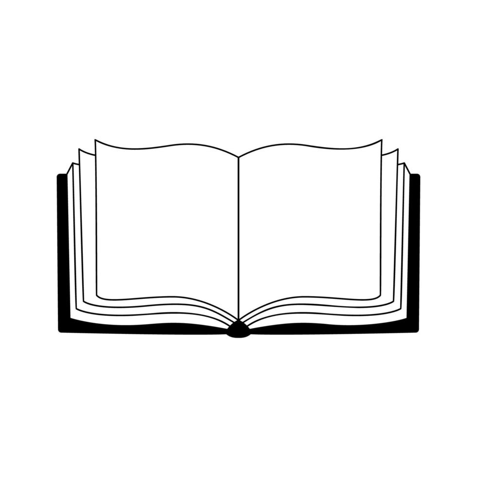 icono de línea de libro abierto. ilustración de contorno vectorial de aislado sobre fondo blanco. símbolo de lectura vector