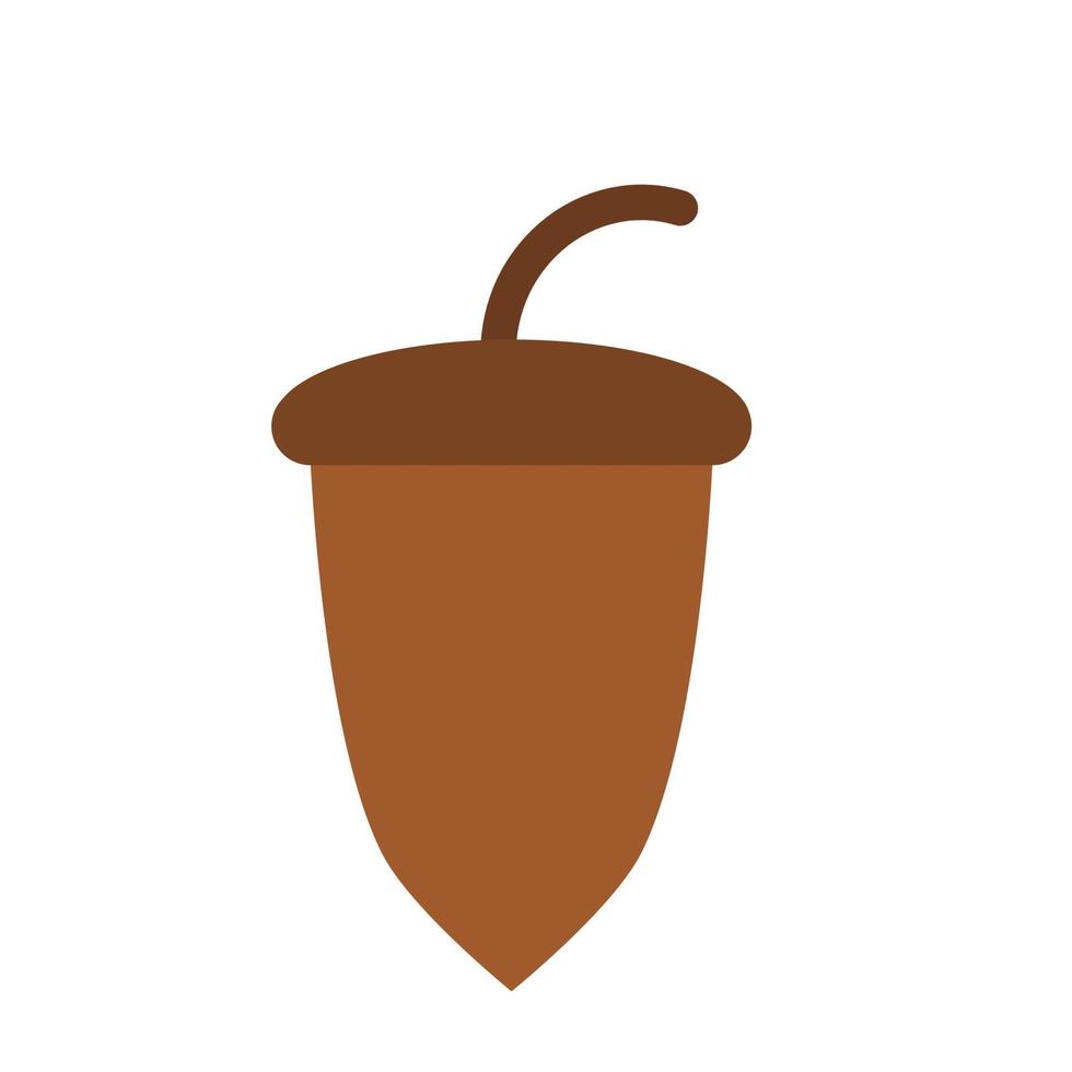 Acorn icon. Oak nut illustration vector